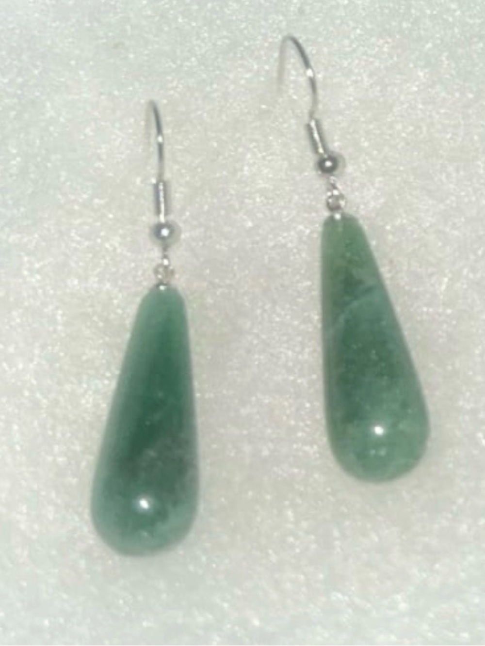 Boho hippie Amazing Natural Jade handmade sterling silver earring - Picture 6 of 8